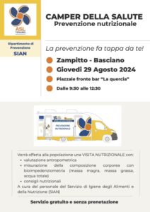 Zampitto di Basciano, arriva il camper della nutrizione