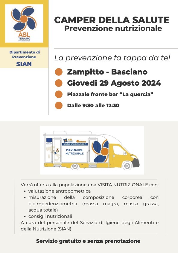 Zampitto di Basciano, arriva il camper della nutrizione