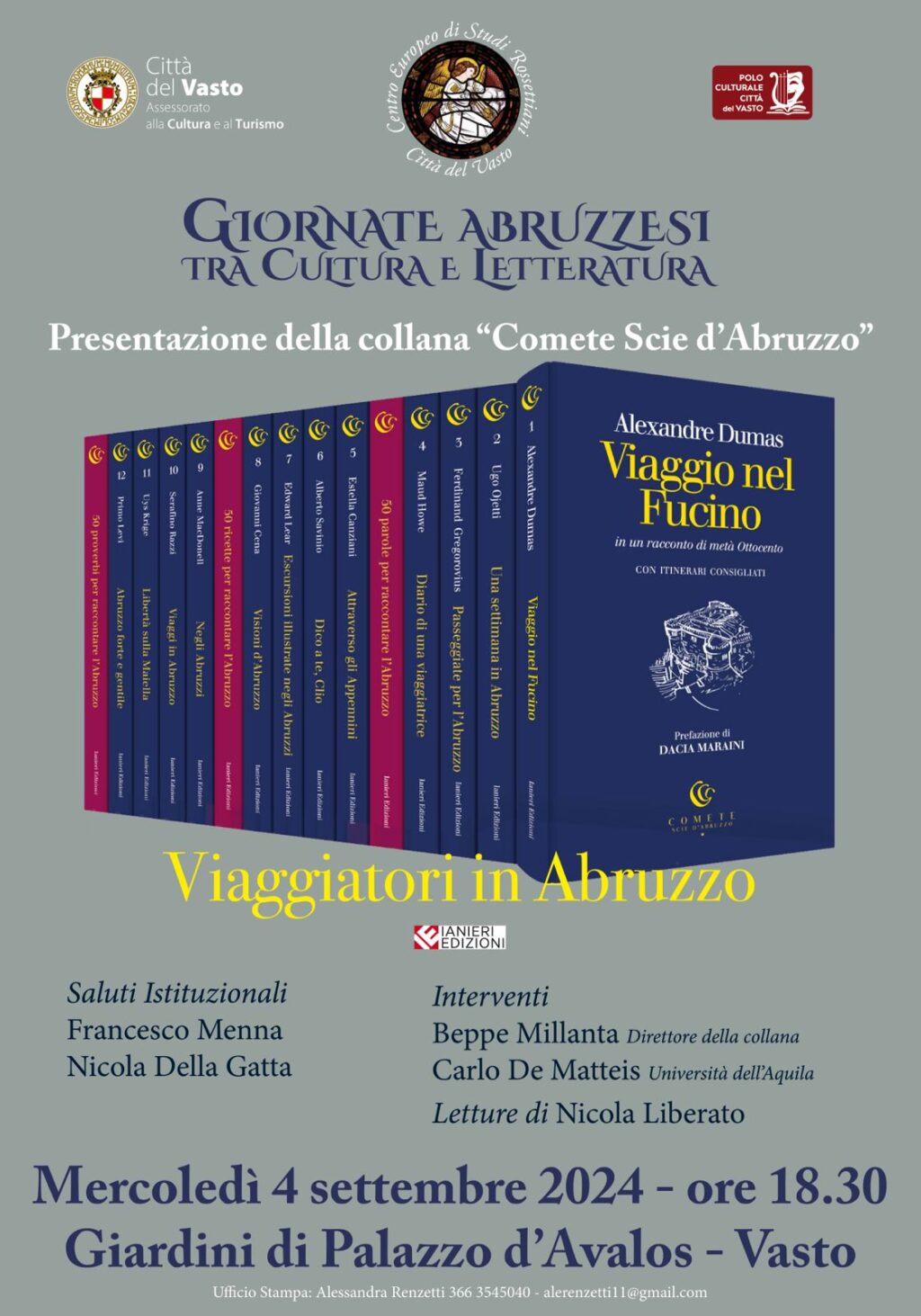 A Vasto le "Giornate abruzzesi tra cultura e letteratura", prima edizione