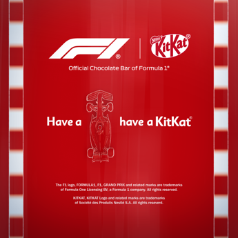 KitKat è lo snack di cioccolato ufficiale della F1®