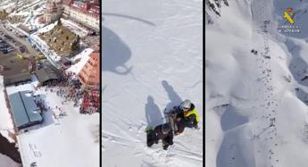 Spagna, seggiovia cade da 15 metri d’altezza ad Astún: dieci feriti, due gravi