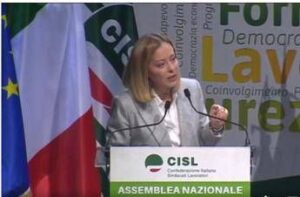 Cisl, Meloni ad assemblea nazionale: “Superare visione conflittuale di alcuni sindacati”