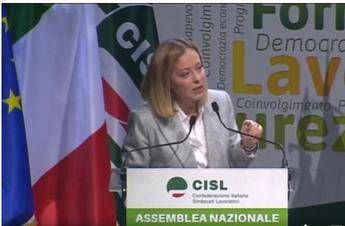 Cisl, Meloni ad assemblea nazionale: “Superare visione conflittuale di alcuni sindacati”