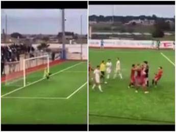 Incredibile in Puglia: segna su rigore ma rete è bucata, niente gol – Video