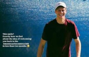 Jannik Sinner parteciperà al torneo Atp Masters di Montecarlo