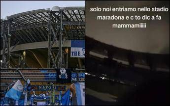 Clamoroso a Napoli, tifosi entrano in scooter al Maradona: “Siamo i più forti” – Video