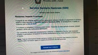 Mail con ‘truffa del rimborso’ a nome del ministero della Salute