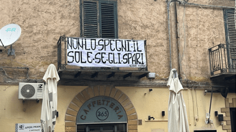 Monreale, striscione dedicato alle vittime