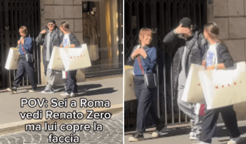 Renato Zero, fan lo riprende per strada e lui si copre il volto: polemica social