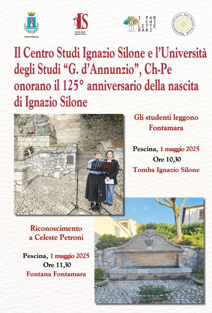 Il Primo maggio Ignazio Silone compie 125 anni, l'omaggio di Pescina