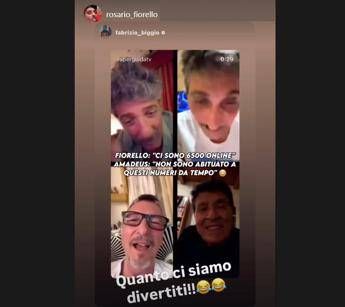 Fiorello e Amadeus, show su Instagram e risate sugli ascolti
