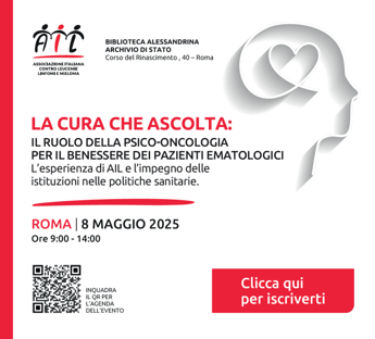 ‘La cura che ascolta’, Ail promuove primo convegno nazionale di psiconcologia