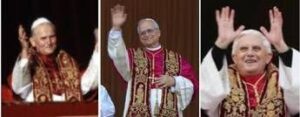 Leone XIV, Papa Prevost con la stola di Giovanni Paolo II e Benedetto XVI