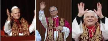 Leone XIV, Papa Prevost con la stola di Giovanni Paolo II e Benedetto XVI