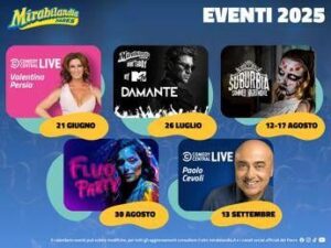 Mirabilandia, eventi estate 2025: programmazione per tutti i gusti e le età