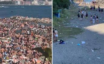 Napoli, assalto alle spiagge: prima la folla, poi i rifiuti – Video