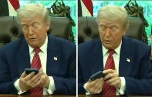 Trump e il telefono che disturba. Sorpresa, è il suo – Video