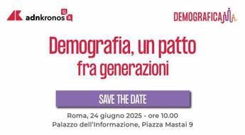 Adnkronos Q&A, ‘Demografia, un patto fra generazioni’: l’evento il 24 giugno