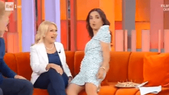 Caterina Balivo, incidente (sfiorato) con lo stuzzicadenti: il siparietto a La volta buona