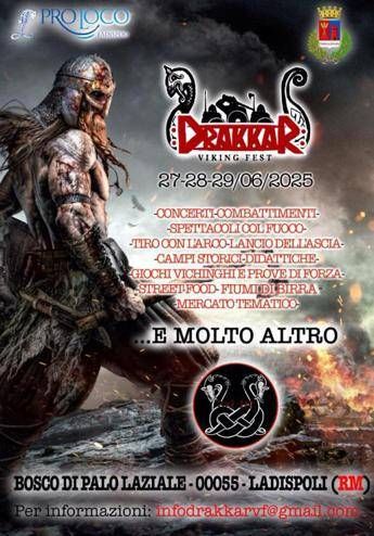 Drakkar Viking Fest, appuntamento a Ladispoli dal 27 al 29 giugno