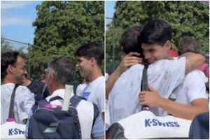 Fognini non ha paura di Alcaraz: risate e abbracci a Wimbledon – Video