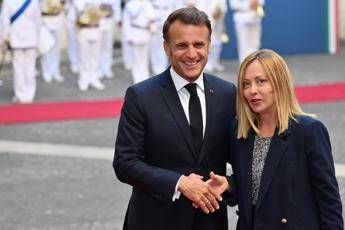 Italia-Francia, Meloni: “Con Macron rafforzato dialogo e coordinamento”