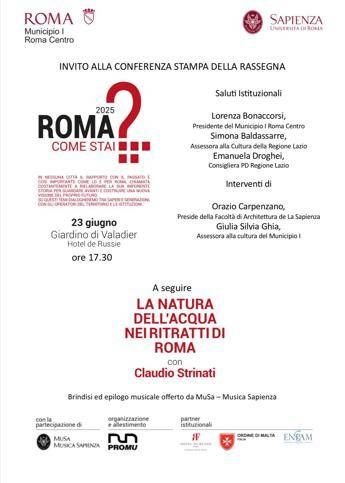 Torna ‘Roma come stai?’, la VII edizione forum tra acque, giardini e visioni urbane