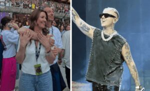 Amadeus al concerto di Lazza a San Siro, la ‘frecciatina’ sui social