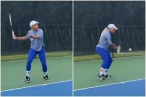 Serena Williams di nuovo in campo, che colpi in allenamento