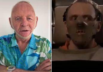 Anthony Hopkins prova la maschera viso di Kim Kardashian ed è subito… Hannibal Lecter