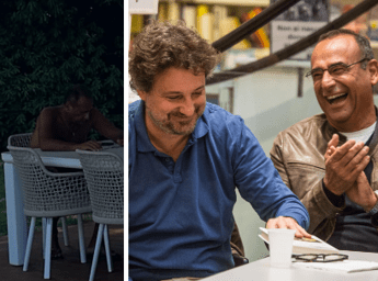 Carlo Conti sparisce…nel tramonto, l’ironia della moglie Francesca e di Pieraccioni