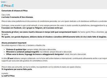 Chiude forum sessista ‘Phica’: “Non siamo riusciti a bloccare comportamenti tossici”