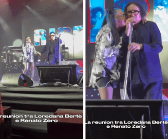 Loredana Bertè e Renato Zero, di nuovo insieme dopo 30 anni: l’abbraccio sul palco