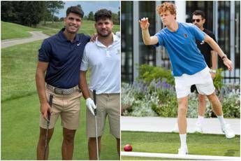 Non solo tennis a Cincinnati: Alcaraz gioca a golf, Sinner a… bocce