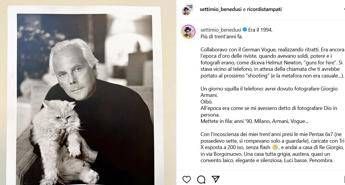 Armani, Benedusi: “Era come fotografare Dio, con lui finisce un mondo”