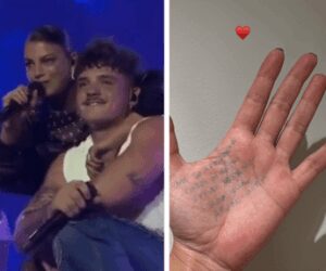 Emma a sorpresa sul palco con Olly, ma dimentica il testo: il ‘trucco’ è virale