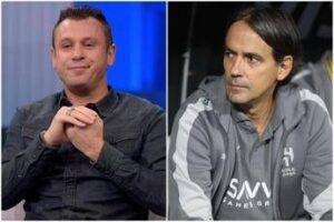 Inter, Cassano-show contro Inzaghi: “Allegri avrebbe vinto lo Scudetto ogni anno”