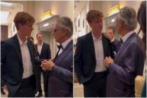 Sinner presenta la sua Fondazione e incontra… Bocelli