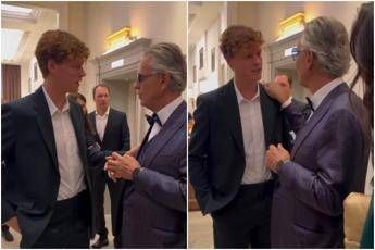 Sinner presenta la sua Fondazione e incontra… Bocelli