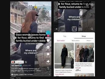 TikTok sotto accusa: a Gaza lo shopping automatico appare nei video umanitari