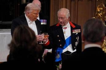 Trump al banchetto di Re Carlo: “Seconda visita di Stato tra i più grandi onori della mia vita”