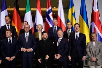 Ucraina, Meloni a Berlino con i leader europei: “Una forza multinazionale per Kiev”