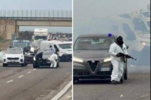 Brindisi, assalto a portavalori su statale per Lecce: mezzi in fiamme e sparatoria. Due fermi