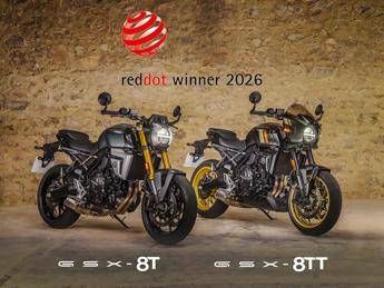Le Suzuki GSX-8T e GSX-8TT vincono il Red Dot Design Award