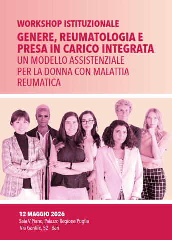 Reumatologia, il 12 maggio a Bari workshop su presa in carico integrata