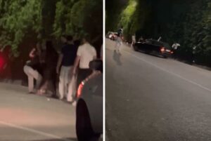Taormina, auto a tutta velocità su giovani fuori da una discoteca – Il video