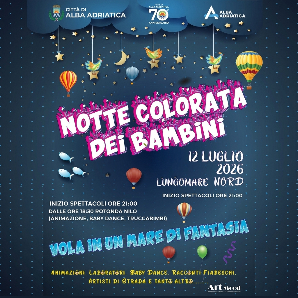 Alba Adriatica, torna la notte colorata dei bambini