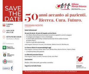 Tumori, Ail Milano Monza Brianza celebra 50 anni accanto ai pazienti oncoematologici